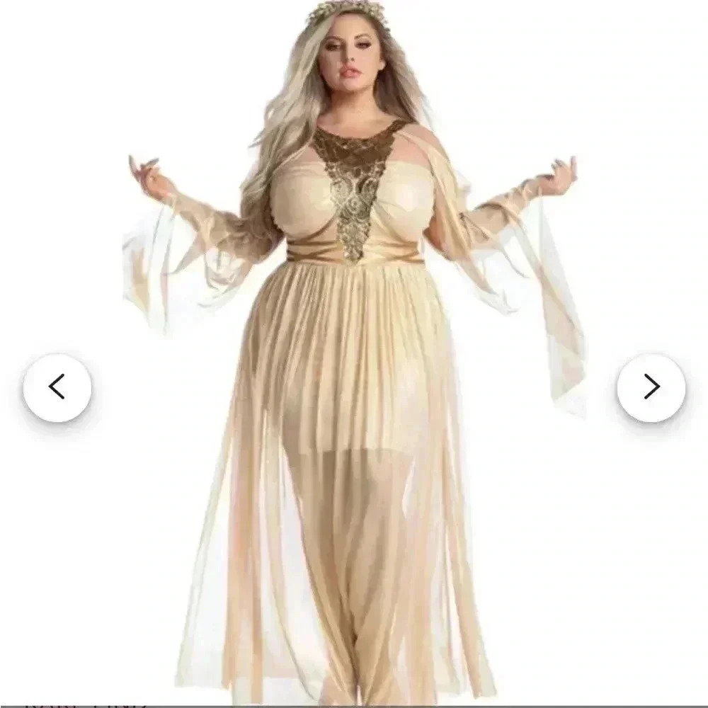 Starline Plus Gilded Goddess Gold Costume Women's size 2X Brand New Never Worn